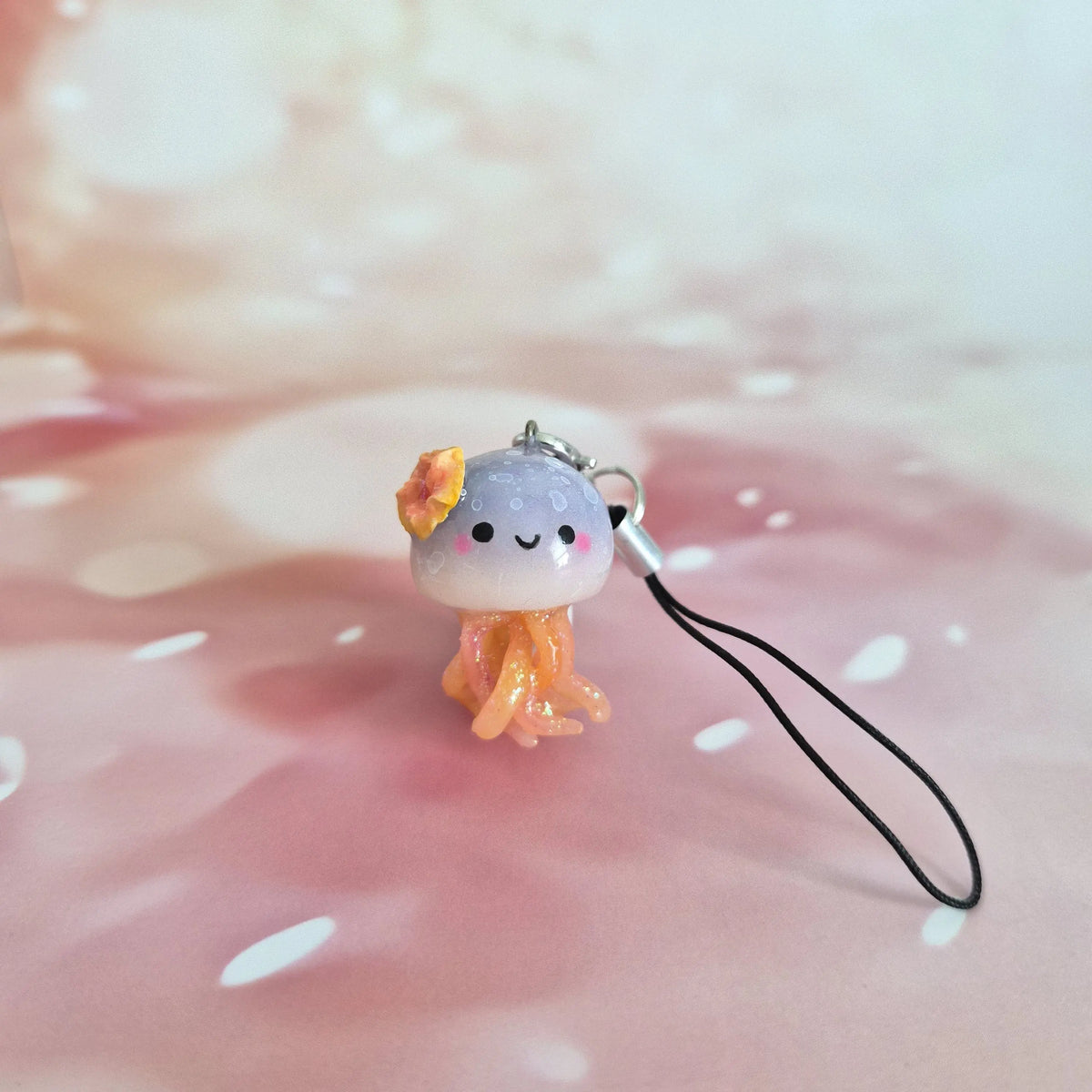 Jellyfish: Clay Keychain, Charm, Handmade Clay Craft and Resin Charm LunaLikha