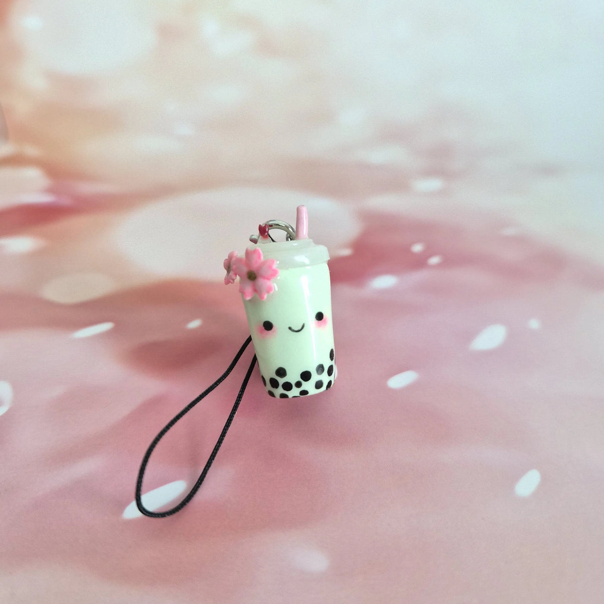 Milk Tea: Clay Keychain, Charm, Handmade Clay Craft and Resin Charm LunaLikha