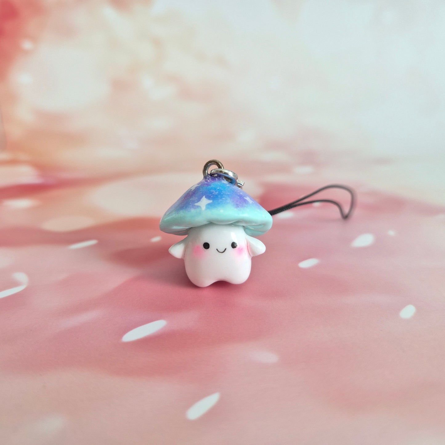 Mushroom: Clay Keychain, Charm, Handmade Clay Craft and Resin Charm