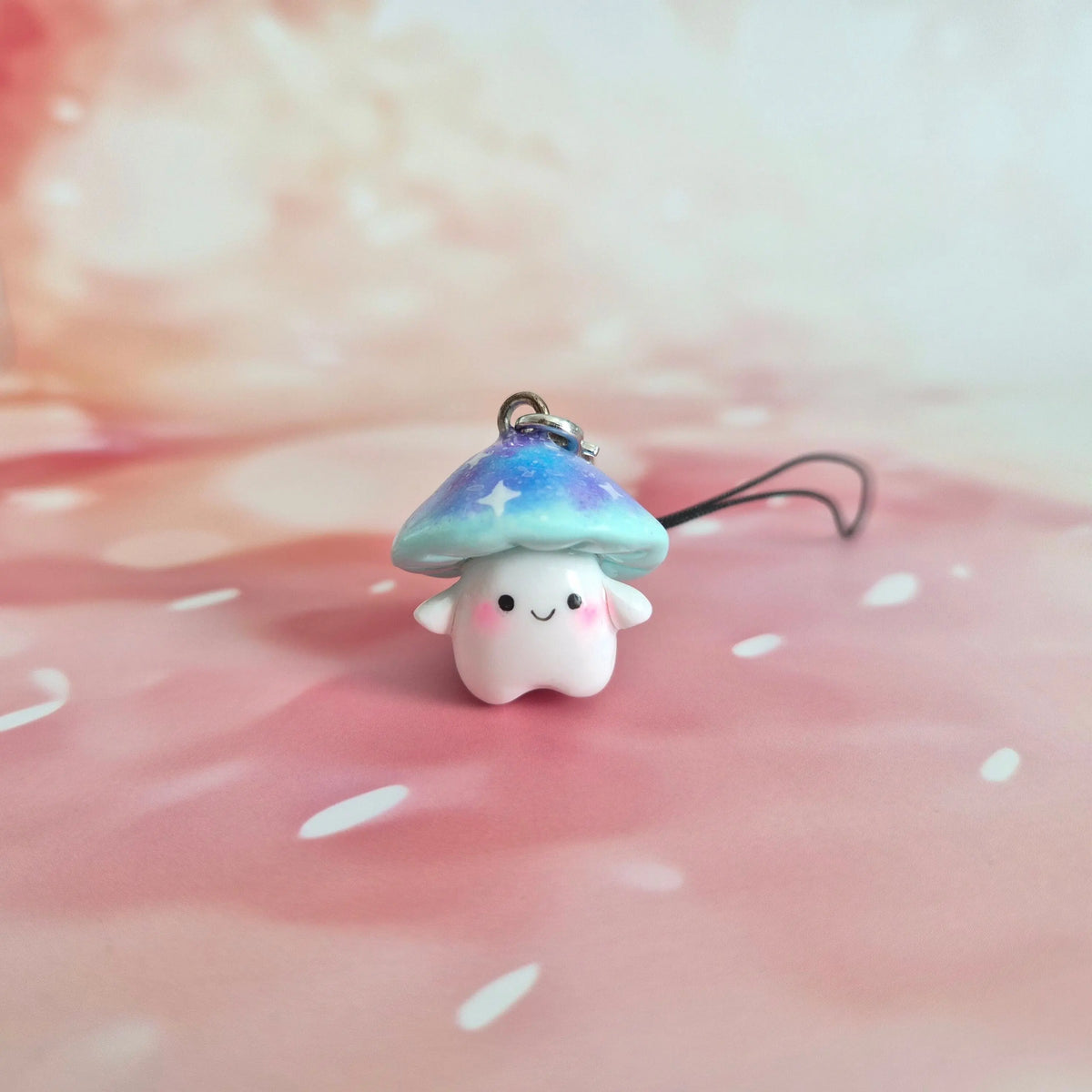 Mushroom: Clay Keychain, Charm, Handmade Clay Craft and Resin Charm LunaLikha