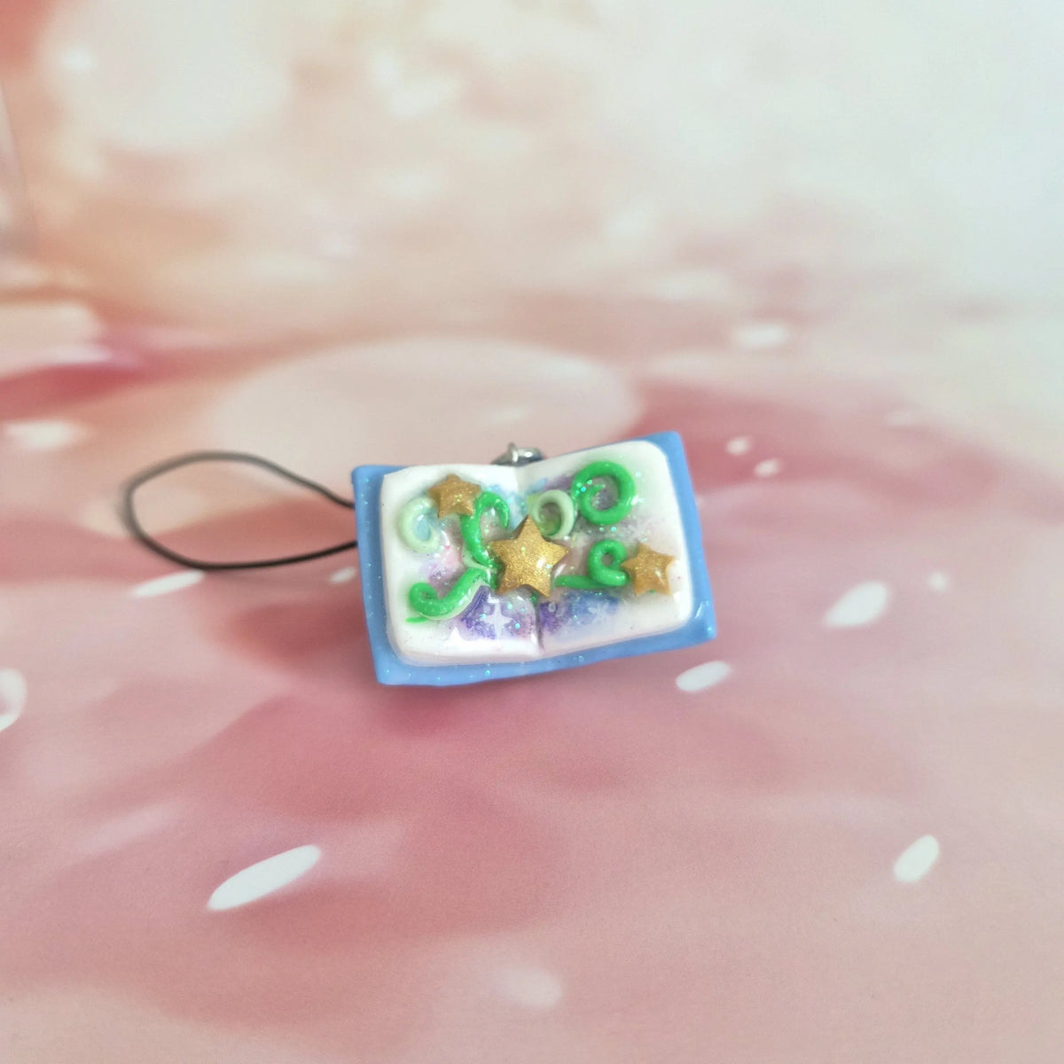 Space Book: Clay Keychain, Charm, Handmade Clay Craft and Resin Charm LunaLikha