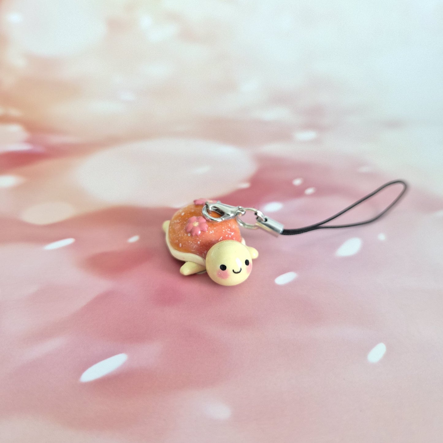 Turtle: Clay Keychain, Charm, Handmade Clay Craft and Resin Charm