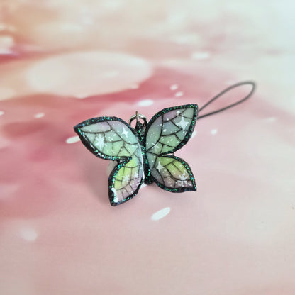 Butterfly: Clay Keychain, Charm, Handmade Clay Craft and Resin Charm