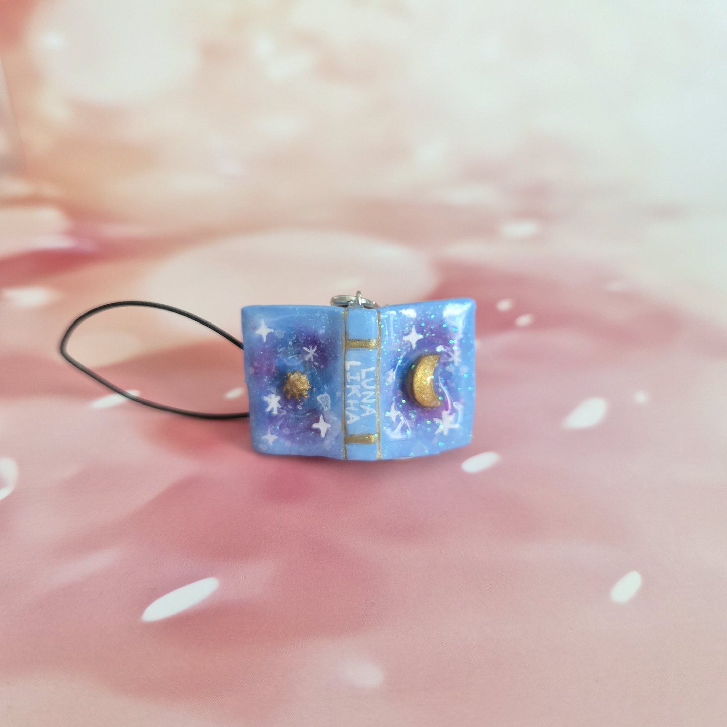 Space Book: Clay Keychain, Charm, Handmade Clay Craft and Resin Charm