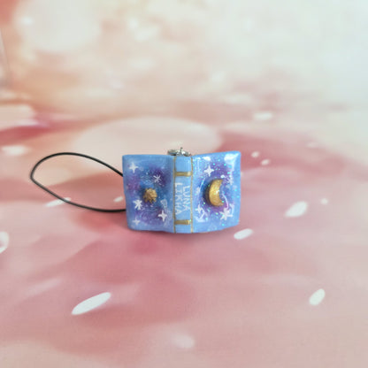 Space Book: Clay Keychain, Charm, Handmade Clay Craft and Resin Charm