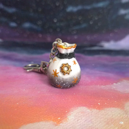 Magic Pouches: Clay Bag Keychain, Handmade Clay Craft and Resin Charm