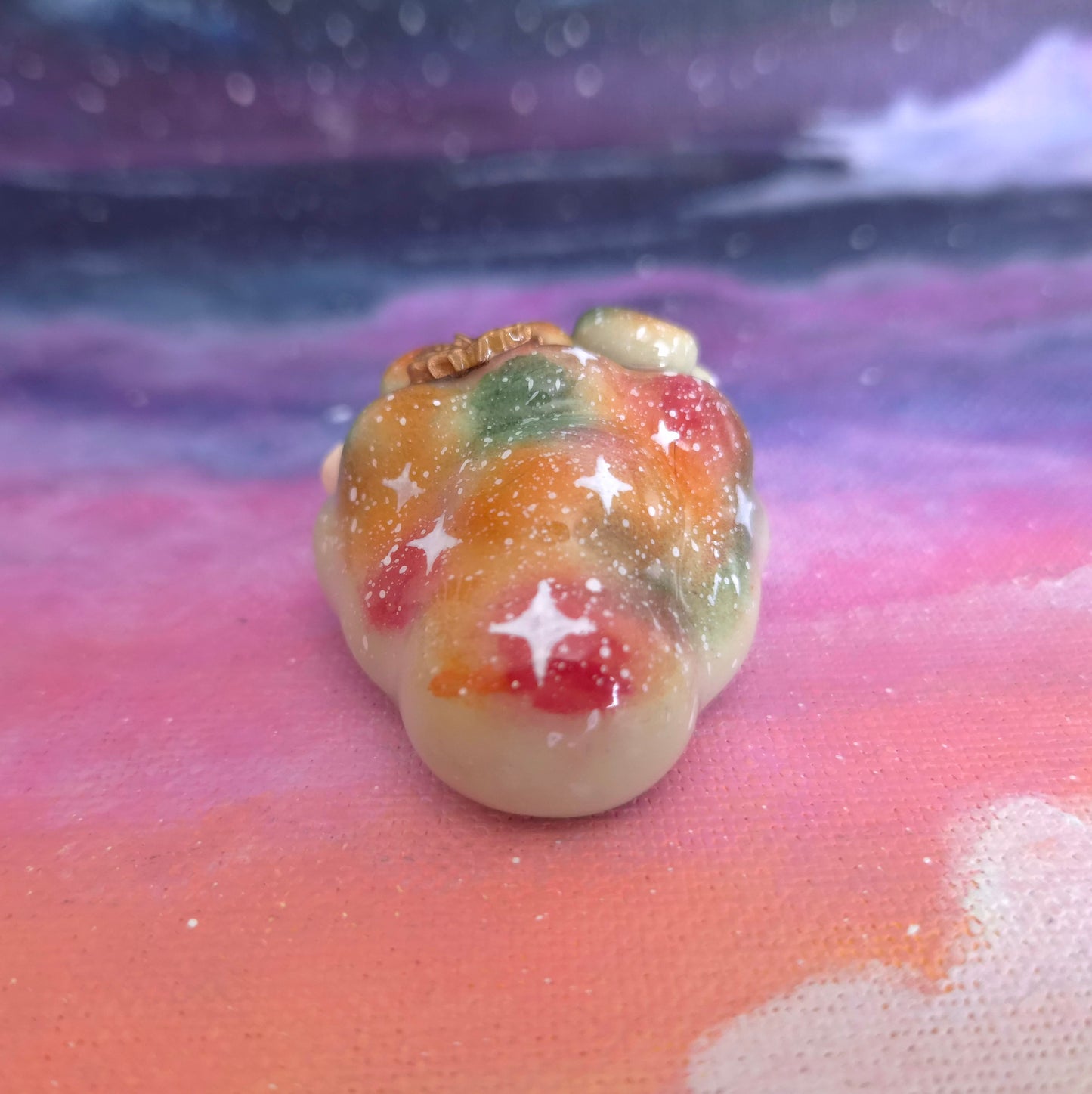 Shleepy (Autumn Version): Clay Sheep Desk Friend, Handmade Clay Craft and Resin Charm